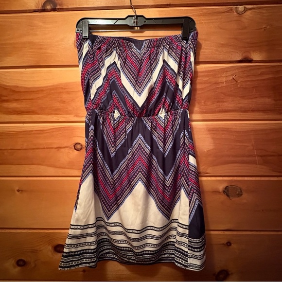 Express Multicolored Sundress Strapless Casual NWT. Optional Straps. Size S/P - Picture 4 of 7
